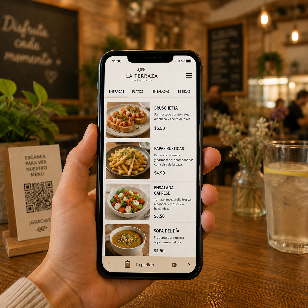 Menu digital moderno de GastroClick
